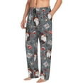 thumbnail image 2 of Halloween Vampire Gnome Bat Men'S Pajama Pants Soft Sleep Lounge Pants Pjs Bottoms With Pockets Large, 2 of 6