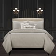 thumbnail image 2 of Siscovers F Scott Fitzgerald Lumiere Truffle Shimmering Luxury Duvet Cover and Insert Set King N/A 6 Piece, 2 of 5