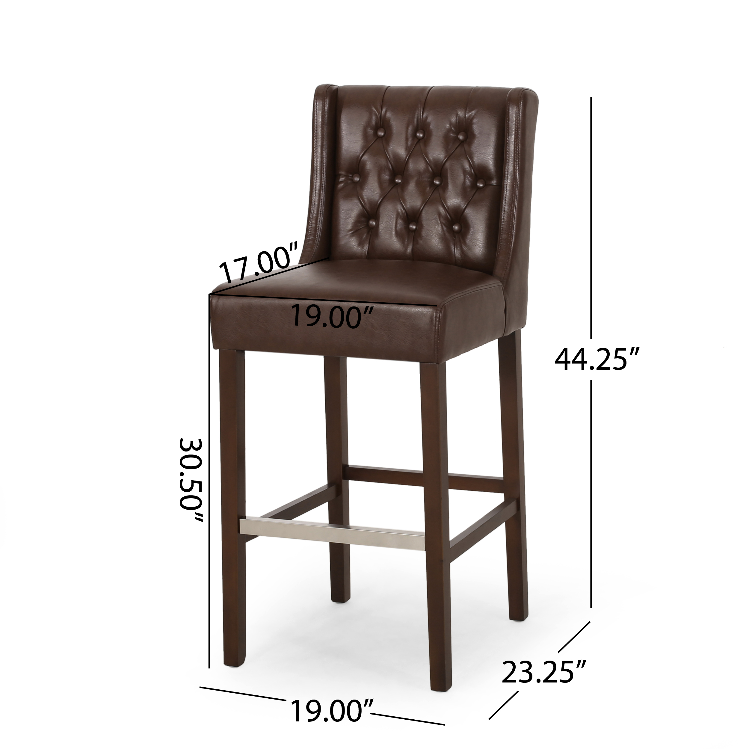 Noble House Daylanie Barstools, Dark Brown, Espresso