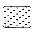 thumbnail image 7 of Black Color Hearts on White 17 inch Portable Laptop Sleeve Compatible with MacBook Air Notebook Computer Case for Men Women College School Students, 7 of 7