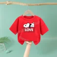 thumbnail image 3 of Camiseta de Snoopy para niño y niña, ropa de verano de algodón con dibujos animados, de manga corta Camisetas estampadas, regalo, 3 of 5