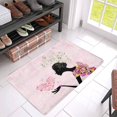thumbnail image 3 of MKHERT Fashion Pink Flowers Girl with Floral Hair and Butterflies Doormat Rug Home Decor Floor Mat Bath Mat 30x18 inch, 3 of 3