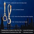thumbnail image 2 of Gem Stone King 14K Yellow Gold Blue Sapphire Drop Dangle Earrings for Women (1.78 Cttw, Gemstone September Birthstone, Pear Shape 7X5MM), 2 of 5