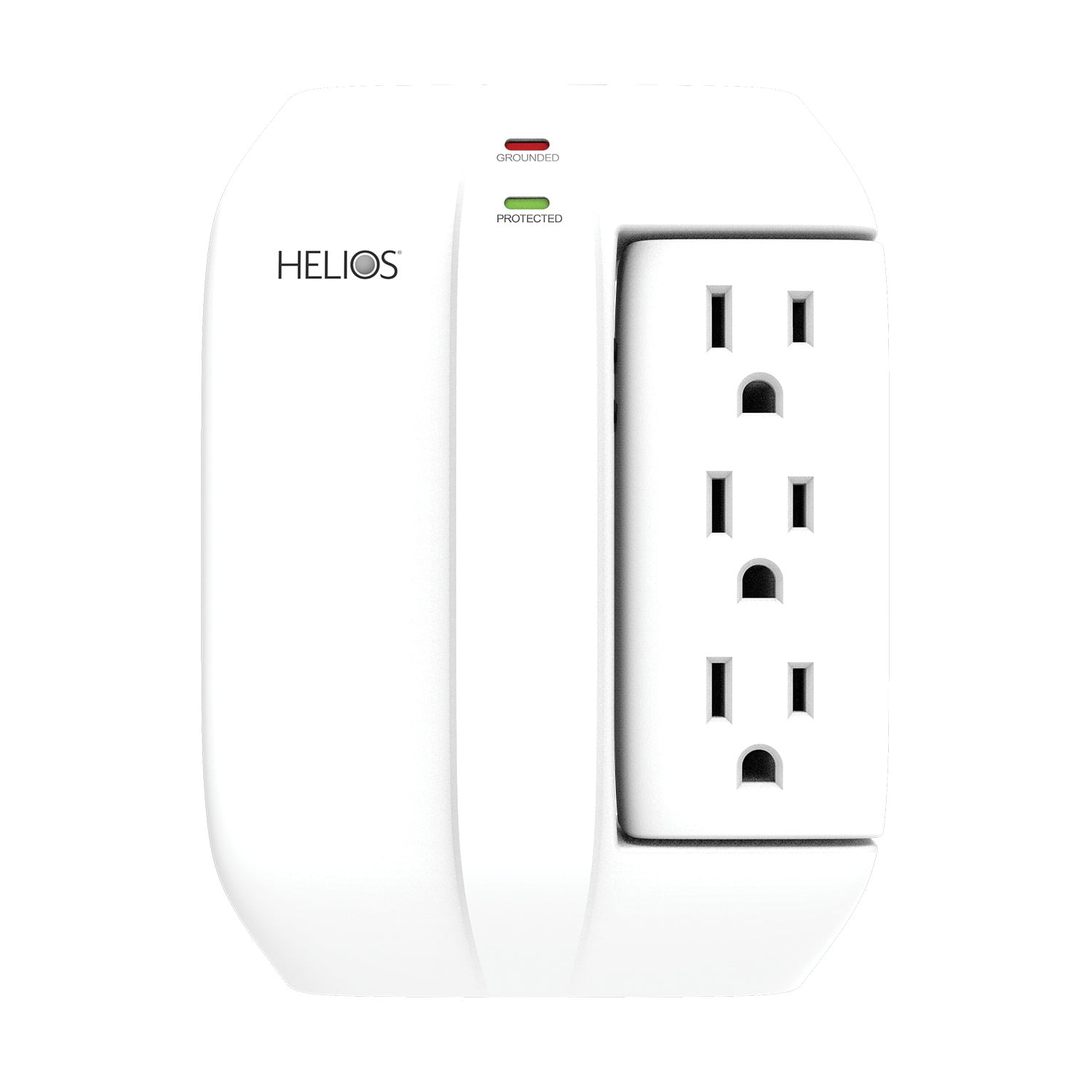 Helios AS-HP-5R 5-Outlet Wall Tap Surge Protector With 2 USB Charging Ports