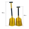 thumbnail image 4 of Outdoor Snow Shovel Aluminum alloy Retractable Ice Shovel Winter Snow Remover Tool Camping Garden Folding Shovel Survival Tools (Golden-No Package), 4 of 7