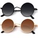 thumbnail image 1 of Gafas de sol KALIYADI redondas polarizadas retro de metal UV47 mm (paquete de 2), 1 of 7