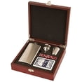 thumbnail image 1 of Rosewood Finish Flask Gift Set, 1 of 3