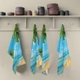 thumbnail image 5 of SKYSONIC Beach Plam Tree Kitchen Dish Towel Set of 1, Super Absorbent Soft Drying Cloth Tea Bar Towels, 28 x 18 Inch, 5 of 7