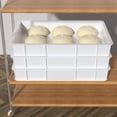 thumbnail image 5 of Yuright 4-Pack Plastic Pizza Dough Proofing Box, Commercial Stackable Pizza Proofing Dough Tray, White, 5 of 6