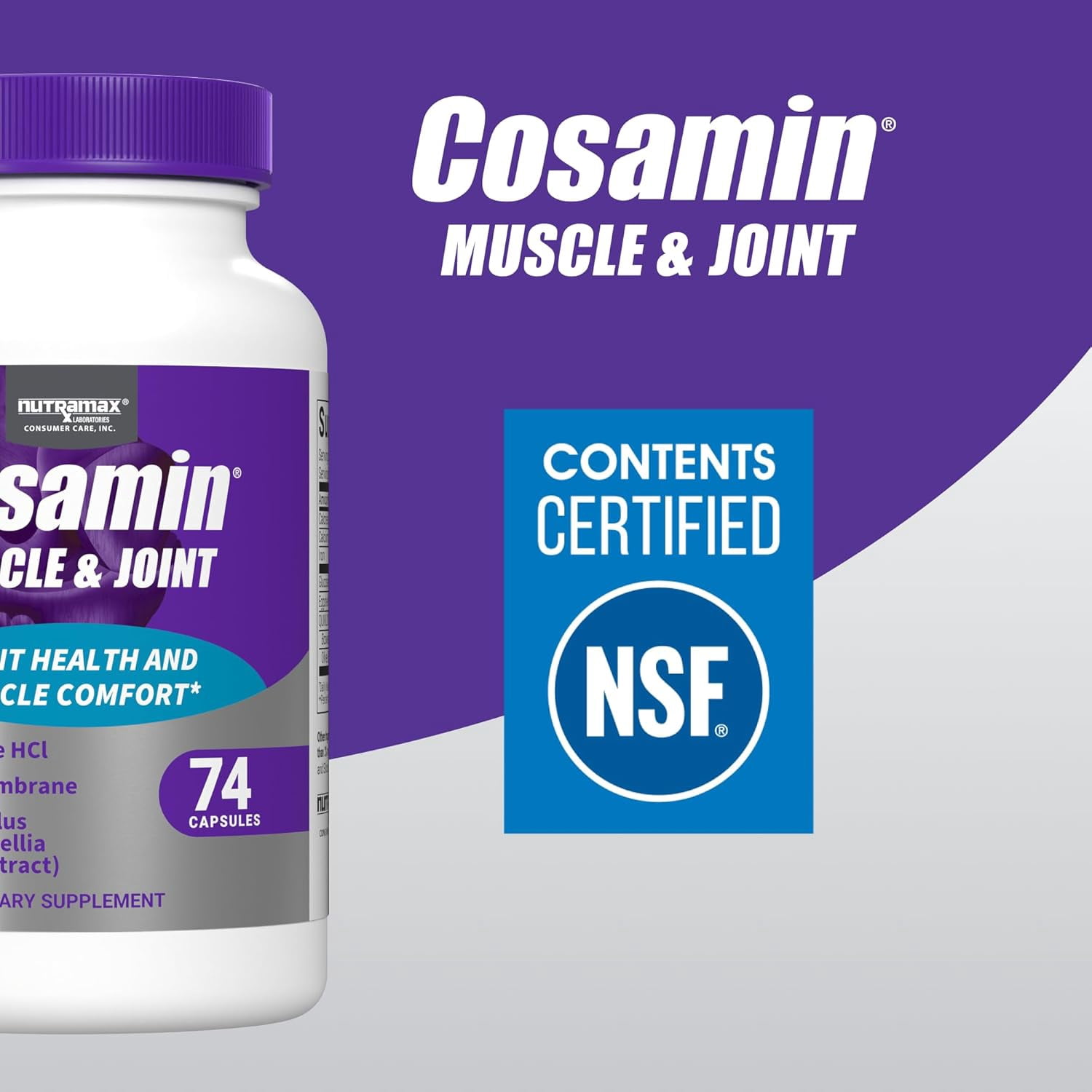 Nutramax Cosamin Muscle & Joint for Men & Women, 74 Capsules