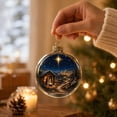 thumbnail image 6 of Sahpxhe Christmas Ornaments, Clear Ball Nativity Stable Scene Printed Hanging Decor for Christmas Tree Window Home Decorations, 6 of 6