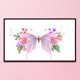 thumbnail image 2 of Cuadros Decorativos 11CT punto de cruz completo mariposa estampada DIY algodón costura Animal impreso JShteea Nuevos Originales, 2 of 9