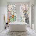thumbnail image 4 of Happy Easter Kitchen Curtain for Berdoom Living Room Cafe 72 Inch Length, Spring Bunny Easter Eggs Floral Beige Burlap Tiers Curtains Light Filtering Drapes Window Treatment 2 Panels 52"Wx72"L, 4 of 8
