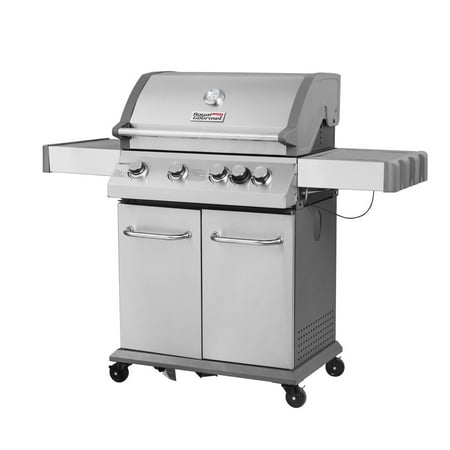 Royal Gourmet SG4002 4-Burner BBQ Propane Gas Grill with Side Burner Stainless (Best Stainless Steel Bbq)