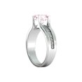 thumbnail image 3 of 14K Rose Gold 2.20 CT natural peach/pink VS Morganite Ring with Diamonds Bridge Vintage Promise, 3 of 4