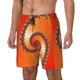 thumbnail image 1 of Balery Orange Rotating Bañador para hombre, shorts de playa de secado rápido con entrepierna y forro de compresión-3X-Large, 1 of 6