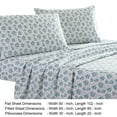thumbnail image 5 of Veria 4 Piece Queen Bedsheet Set with Rose Print The Urban Port, White and Blue, Saltoro Sherpi, 5 of 5