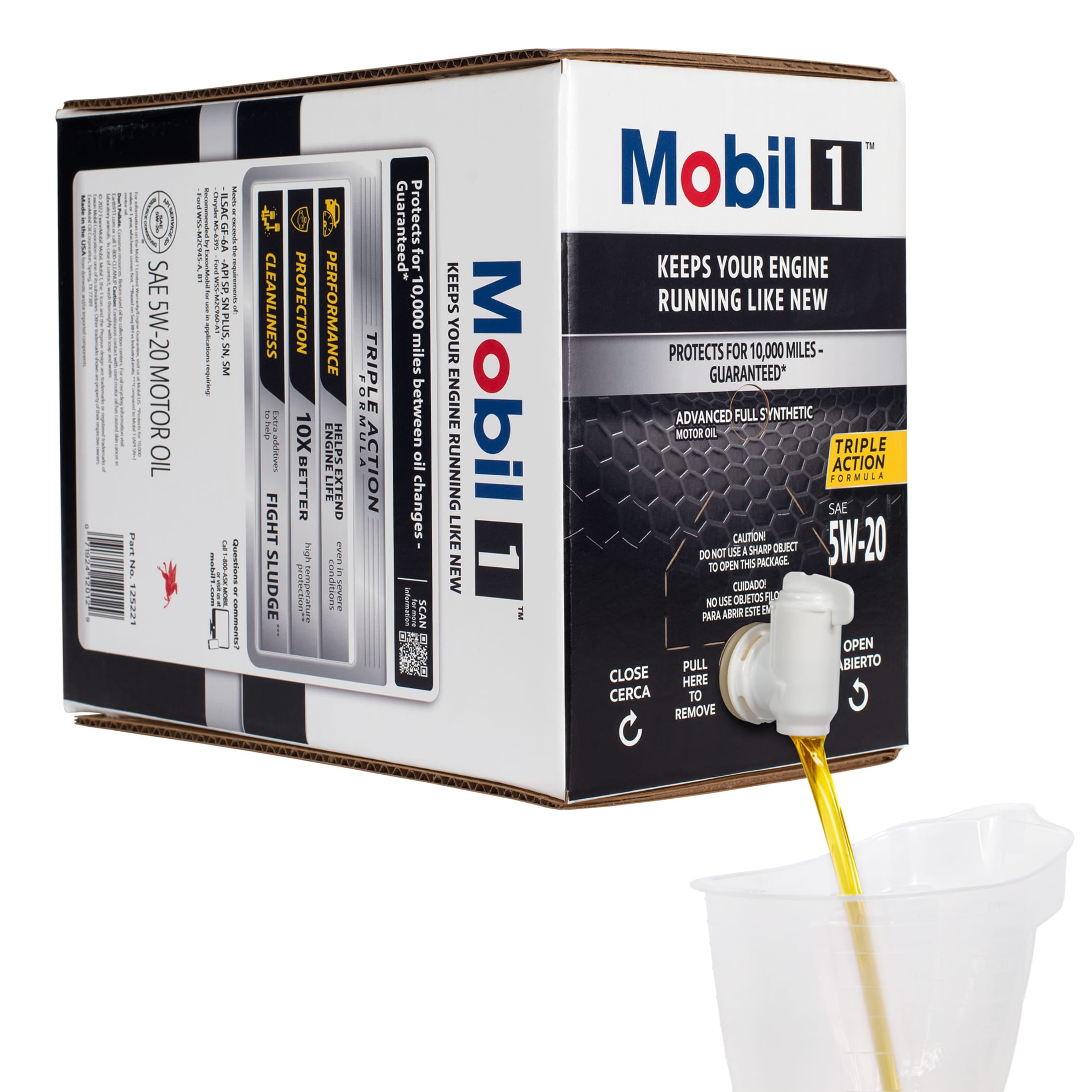 Mobil 1 Advanced Full Synthetic Motor Oil 5W-20, 12 Quart