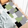 thumbnail image 4 of Teal & Gray Geometric Kitchen Rugs - Modern Art Color Patchwork Abstract Sink Mat, Non-Slip Area Runner Rug, Washable Floor Mat for Home Dining Room Office, Set of 2 (18x30+18x48), 4 of 6