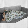 thumbnail image 6 of Cactus Soft Flannel Fleece Blanket, Watercolor Cactus Plant Image Desert Hot Mexican South Nature Floral Image Print, Cozy Plush for Indoor and Outdoor Use, 60" x 80", Blue and Green, by Ambesonne, 6 of 6