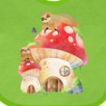 thumbnail image 4 of Inktastic Mushroom Cottage Boys or Girls Baby Bib, 4 of 4