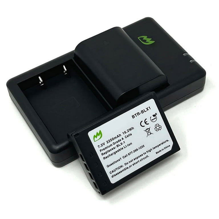OM SYSTEM OM-1 Mark II 純正バッテリー2個、チャージャー Replacement for Olympus OM SYSTEM OM-1 MARK II Battery (2-Pack
