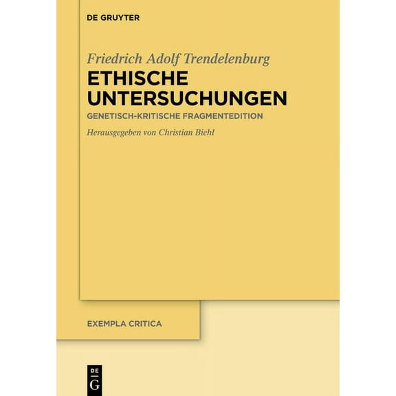 Exempla Critica Ethische Untersuchungen, Book 5, (Hardcover)
