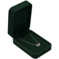 thumbnail image 1 of Velvet Necklace Storage Box Case Jewelry Display Box for Anniversary Propose Christmas (Green), 1 of 5