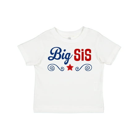 

Inktastic Big Sis Patriotic Sister Gift Toddler Toddler Girl T-Shirt