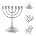 thumbnail image 3 of KAKOWELY Candelabro cónico de escritorio de aleación de zinc para dormitorio, candelabro de 7 brazos, 3 of 5