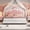 Pink-2 Bed Frame, variant on Kids Full Size Bed Frame with Crown Shaped Headboard,Upholstered Platform Bed with Slats Support,Full Girls Bed Frame,Easy Assemble,Pink+Cream