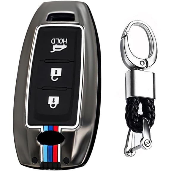Key Fob Cover Compatible with Infiniti QX60 QX50 Q50 Q60 QX55 2018-2023 5 Button Keychain Case Holder Protector,1