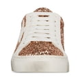 thumbnail image 4 of Steve Madden Rezume Rose Gold Glitter Lace Up Round Toe Fashion Leather Sneakers (Rose Gold Glitter, 7.5), 4 of 7