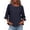 Navy, variant on Women's Sleeveless V-Neck Pleated Pullover Top Casual Solid Color Blouse Soft Polyester