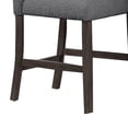 thumbnail image 4 of Ghy 25 Inch Dining Side Chair Set of 2, Gray Textured Upholstery, Brown, 4 of 6