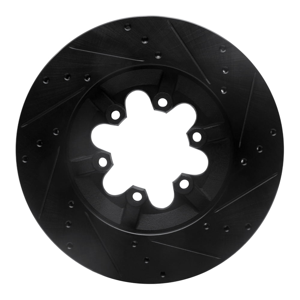 Dynamic Friction Company 633-48057L DFC Brake Rotor - Drilled And Slotted - Black