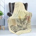 thumbnail image 4 of Germany Soft Flannel Fleece Throw Blanket, Munich Germany Architecture Historical Cityscape Sketch, Cozy Plush for Indoor and Outdoor Use, 50" x 70", Pale Yellow Black, by Ambesonne, 4 of 5