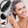 thumbnail image 3 of Brosse à shampoing en plastique pour le massage du cuir chevelu, pour cheveux secs et mouillés, pour femmes et hommes, 3 of 4
