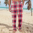 thumbnail image 2 of SnnmBlm Men's Cotton Super Soft Flannel Plaid Pajama Pant Beige M, 2 of 7