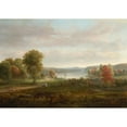 thumbnail image 3 of Thomas Doughty 24x18 Black Modern Framed Museum Art Print Titled - View on the Hudson in Autumn (1850), 3 of 5