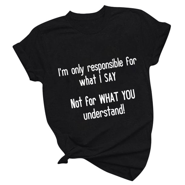 Camiseta de mujer Camisetas divertidas y lindas de manga corta Camiseta con estampado de letras divertidas Regalo Tops Blusa Regalo para parejas Pompotops hfajkhk126964