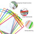 thumbnail image 2 of Dry Erase Pockets, Reusable Clear Plastic Dry Erase Sleeves with 1 Dry Erase Eraser and 1 Rings, Heavy Duty Paper Protector Sheet & Card Pouch & Ticket Holder 6 Pack, 2 of 6