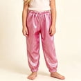 thumbnail image 4 of Lmnyox Kid's Shiny Sequin Pants Loose Fashion Performance Dance Trousers Solid Color Cuffed Party Pants, 4 of 5