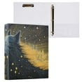 thumbnail image 3 of Wolf and Moon 3 Ring Binders 1.5 inch Hardcover File Folders with Interior Pockets A4 Size Organizer for School Office Hospital Set of 2, 3 of 8
