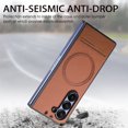 thumbnail image 6 of Decase Case for Samsung Galaxy Z Fold 7, Shockproof Magnetic Leather Phone Case,Brown, 6 of 9