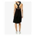 thumbnail image 2 of Rachel Roy Womens Craped Cross Back A-line Dress, Black, 6, 2 of 2