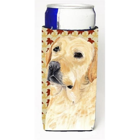 

Labrador Yellow Fall Leaves Portrait Michelob Ultra s For Slim Cans - 12 oz.