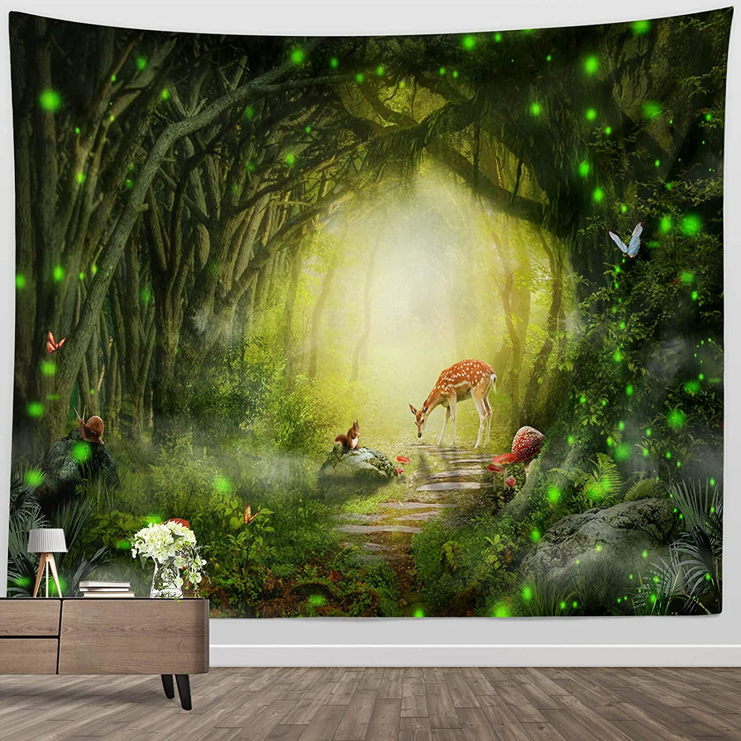 Fantasy forest wall tapestry sale