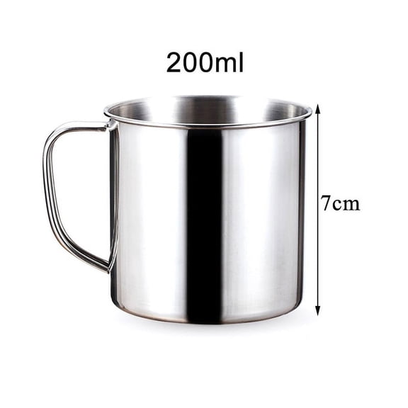 PASILI 200-1100Ml Drinking Mug Handle Design Stainless Steel Water Milk Coffee Tea Cup Camping Mug Home Travel Drinkware Water Cup