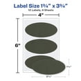 Avery(R) Removable Chalkboard Labels 73303, 13/4" x 33/4", Pack of 12